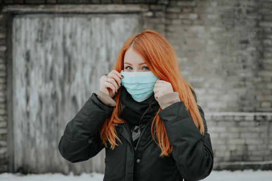 lady wearing a surgical mask