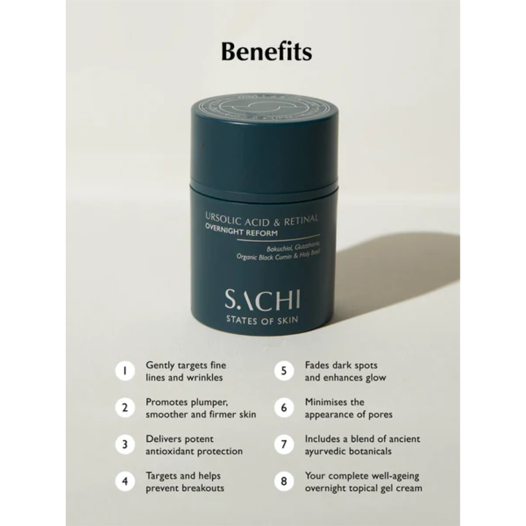 Sachi - Ursolic Acid & Retinal Overnight Reform