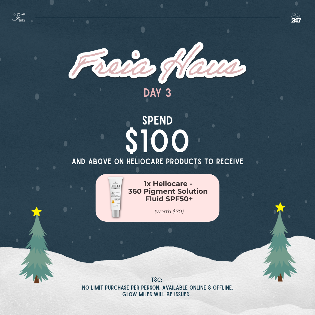 [12 Days of Christmas] Spend $100 and above on Heliocare products, and receive 1x FOC Heliocare Pigment Solution (worth $70)!