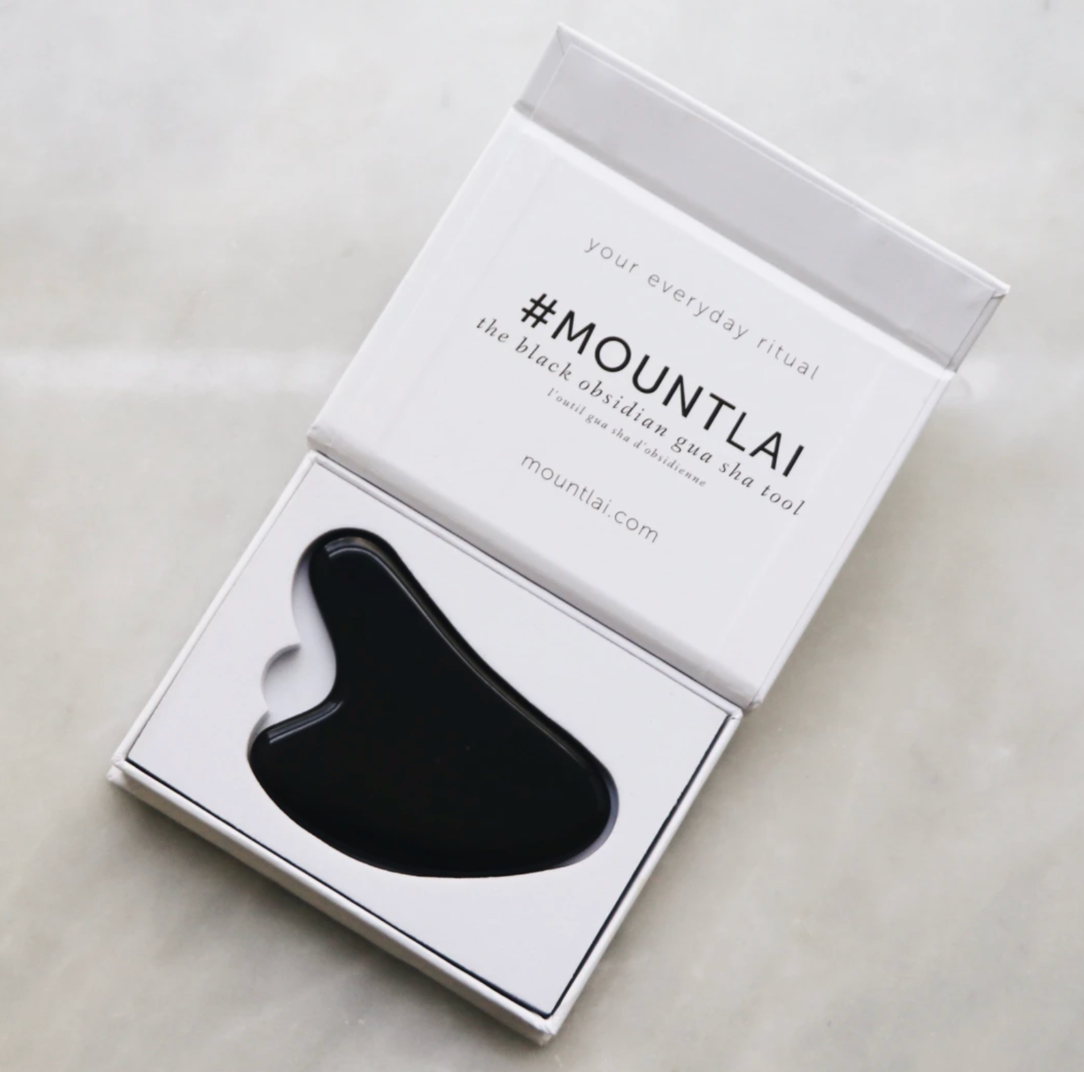 Mount Lai - The Black Obsidian Gua Sha Facial Lifting Tool